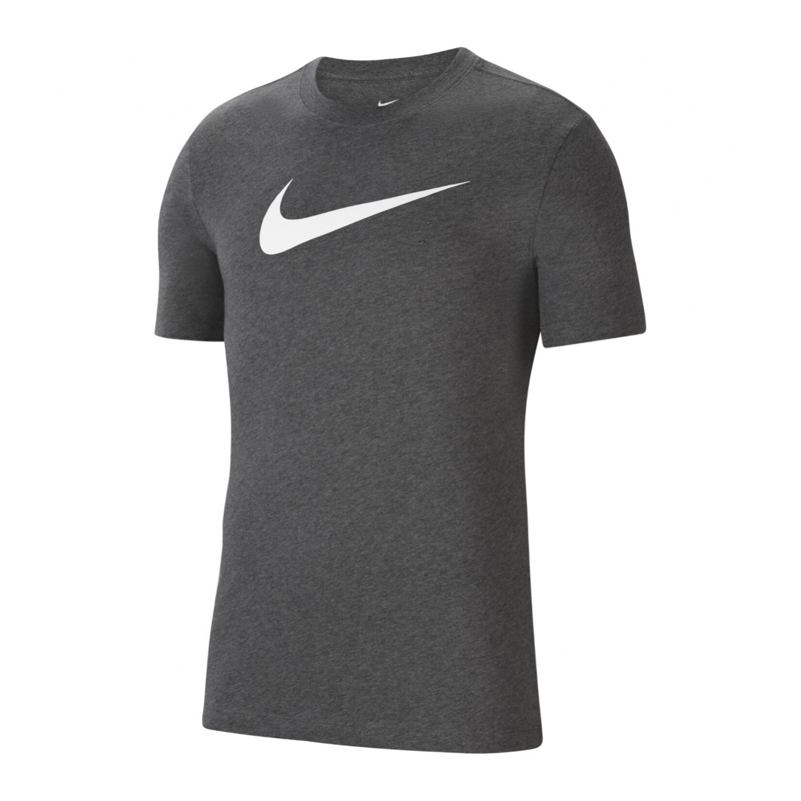 Nike Team Club 20 Swoosh Tee (M) - Charcoal Heather/White