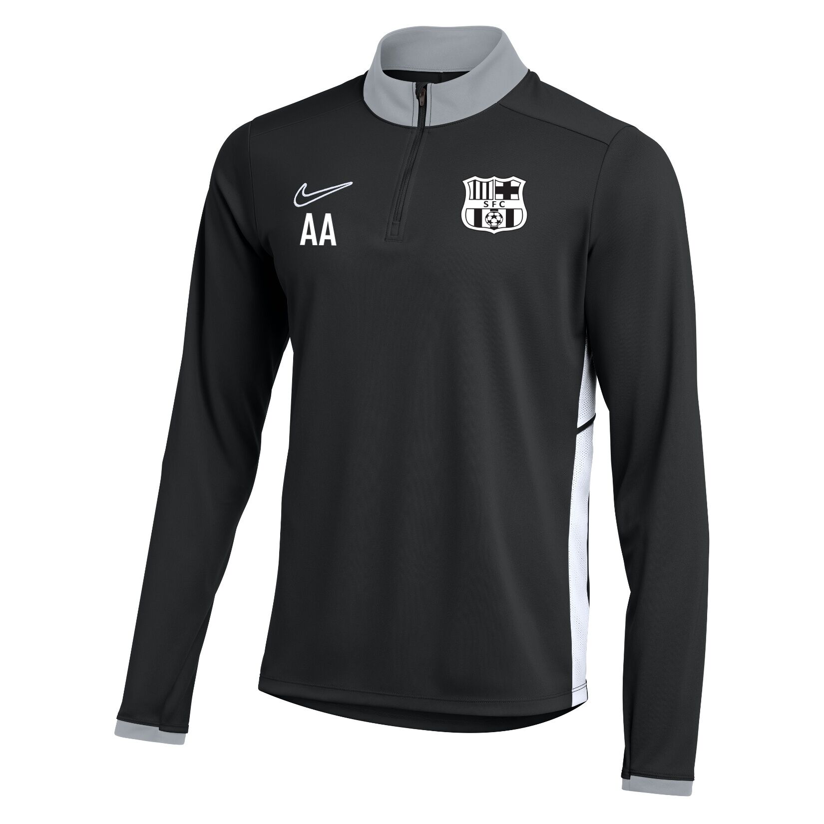 Nike Dri-FIT Academy 25 Drill Top - Black/White/White