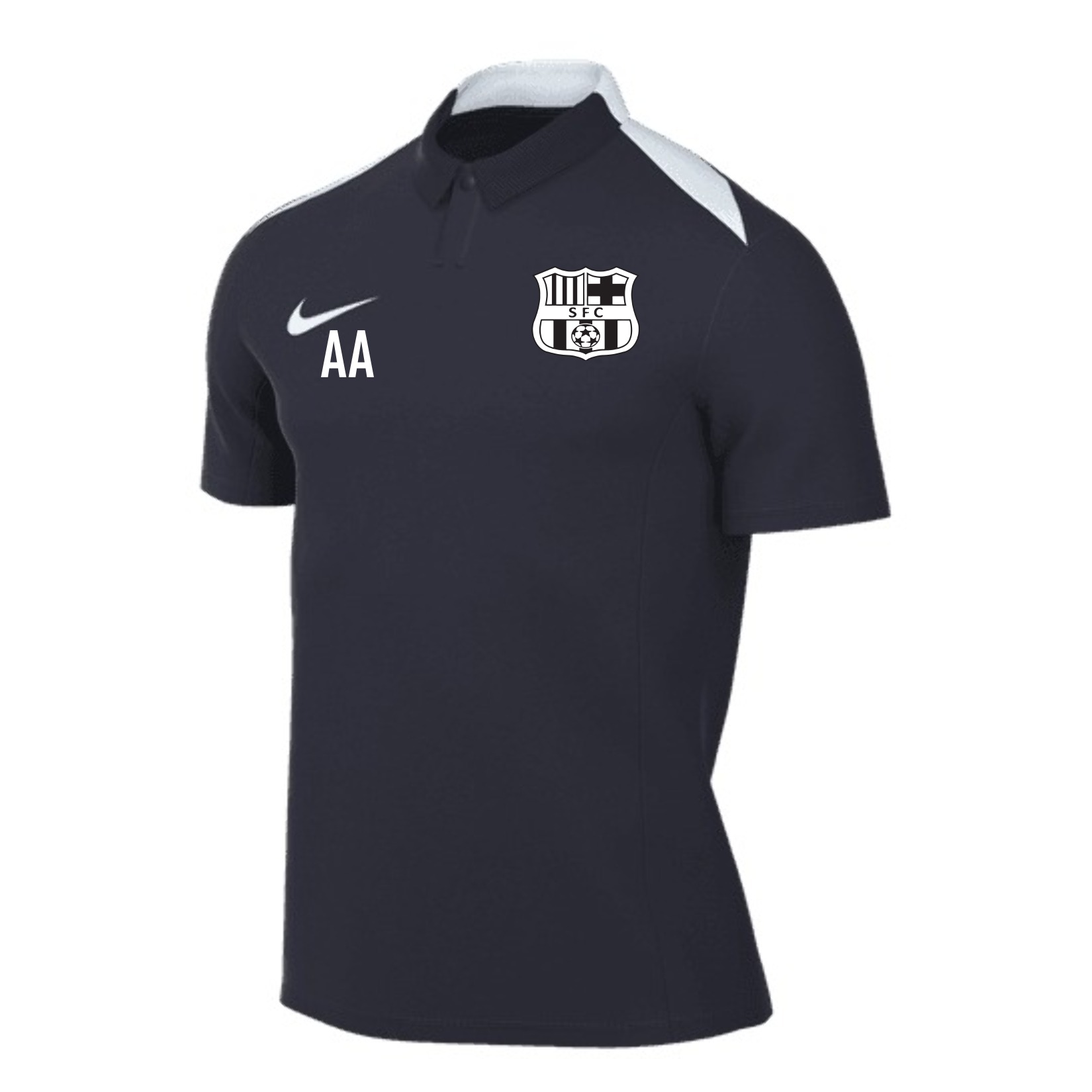 Nike Academy Pro 24 Polo - Obsidian/Obsidian/White/White