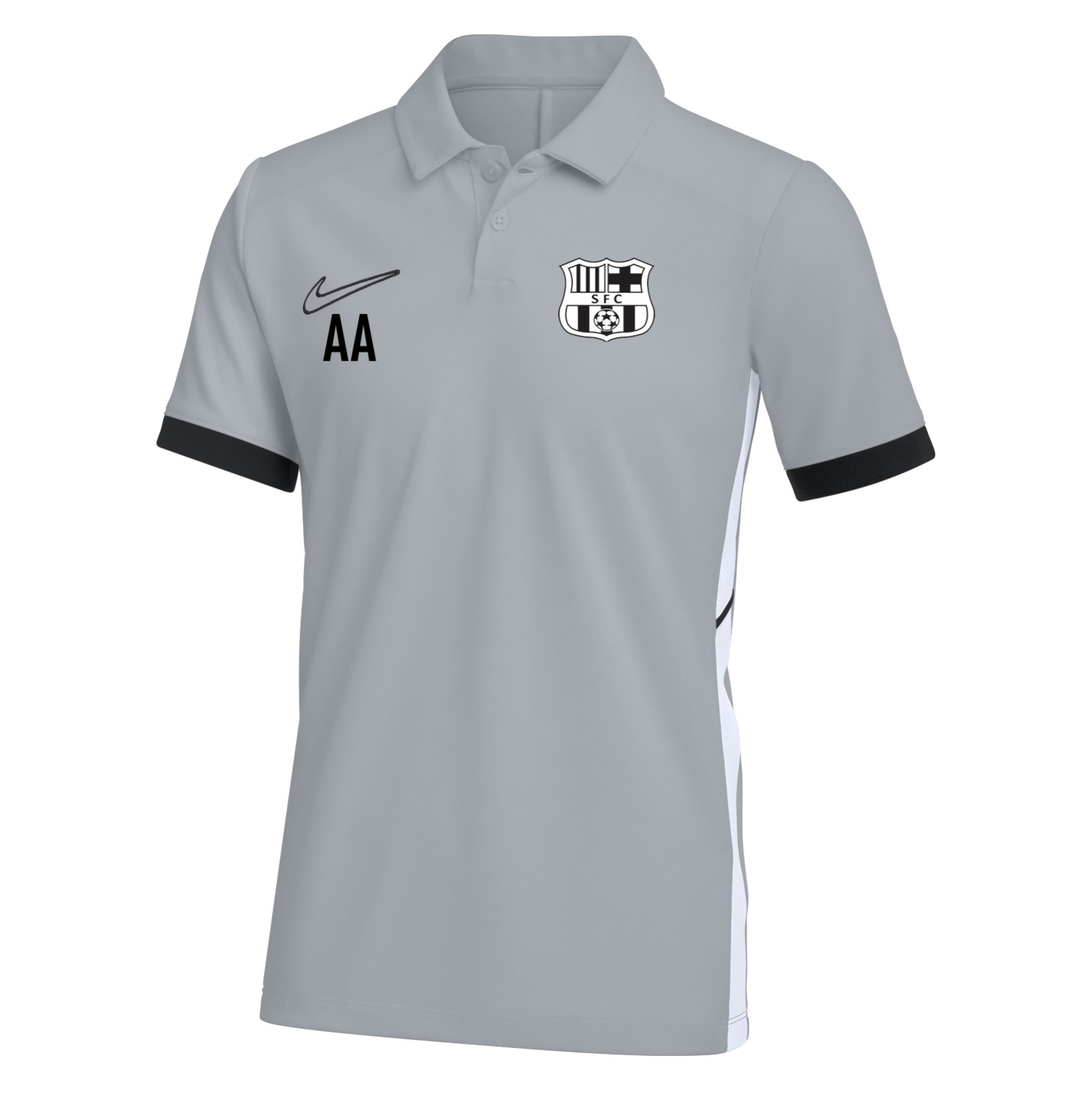 Nike Dri-FIT Academy 25 Polo - Wolf Grey/Black/White