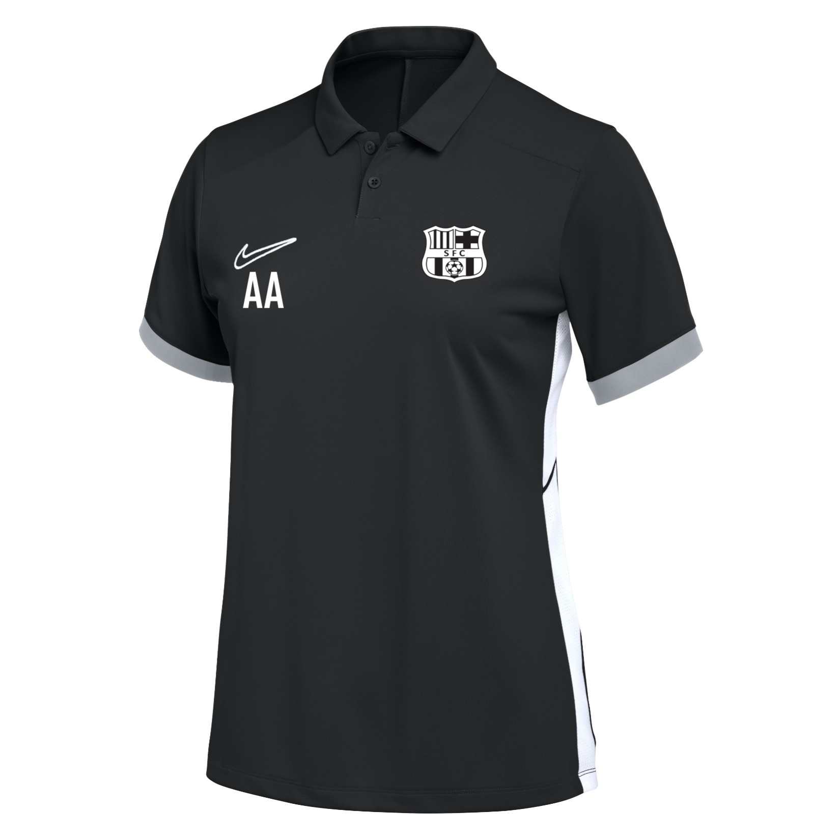 Nike Dri-FIT Academy 25 Polo (W) - Black/White/White
