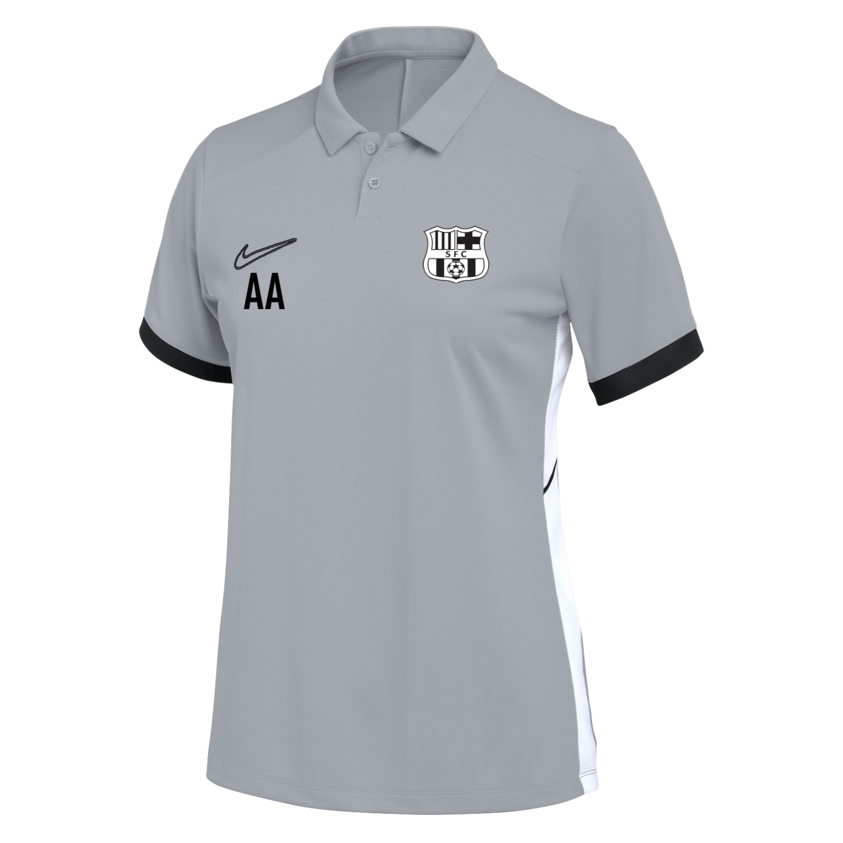 Nike Dri-FIT Academy 25 Polo (W) - Wolf Grey/Black/White
