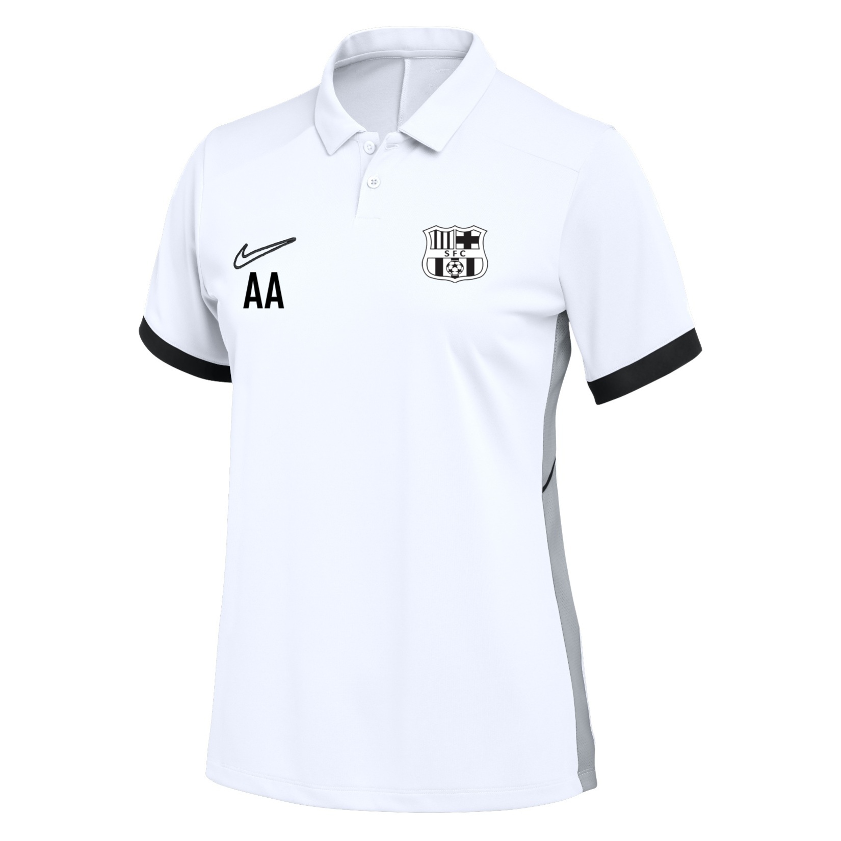 Nike Dri-FIT Academy 25 Polo (W) - White/Black/Black