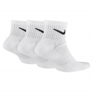 Nike Everyday Cushion Ankle Training Socks (3 Pair) White-Black