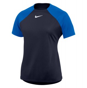 Nike Womens Academy Pro Short Sleeve Tee (W) Obsidian-Royal Blue-White
