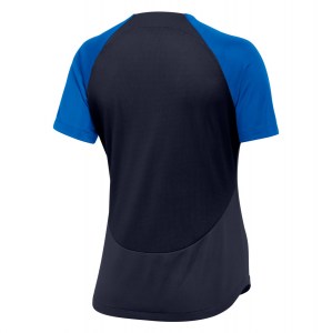 Nike Womens Academy Pro Short Sleeve Tee (W) Obsidian-Royal Blue-White