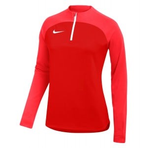 Nike Womens Academy Pro Drill Top University Red-Bright Crimson-White