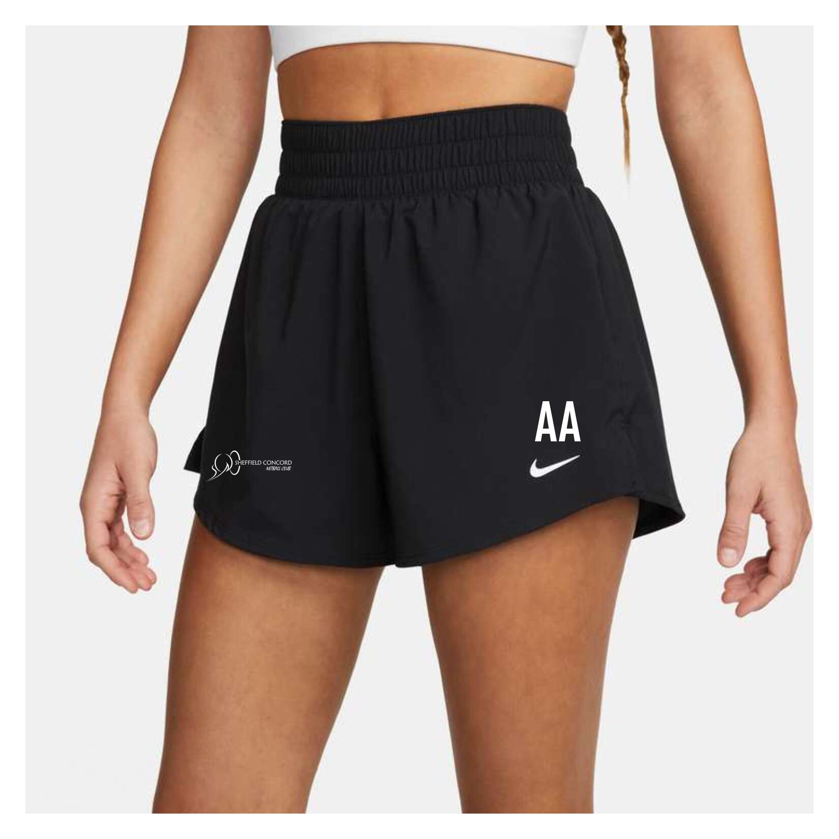 Nike One Dri-FIT Women's High-Waisted 3-Inch 2-In-1 Shorts - Black/Reflective Silver