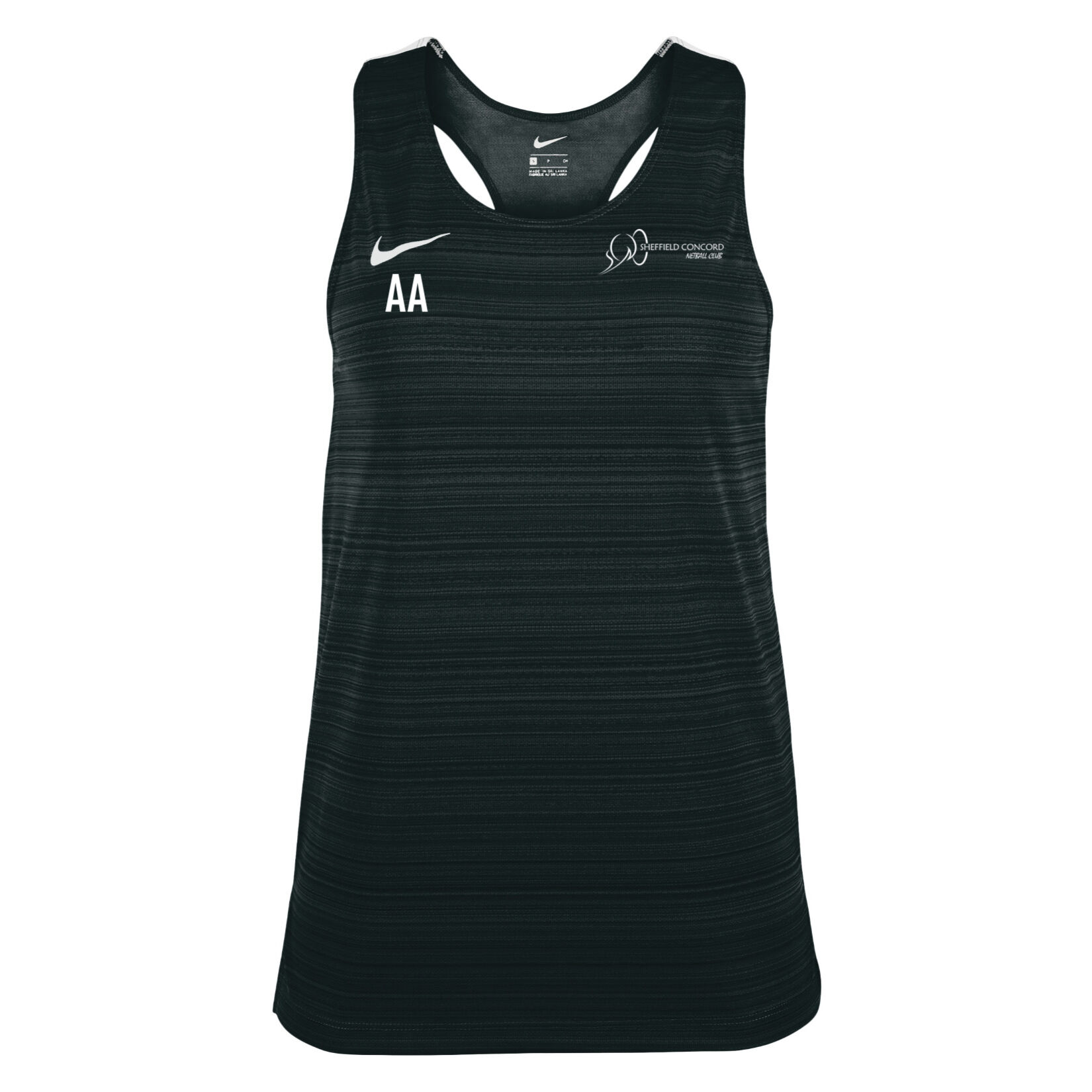 Zelus-Nike Dry Miler Singlet (W) - Black/White