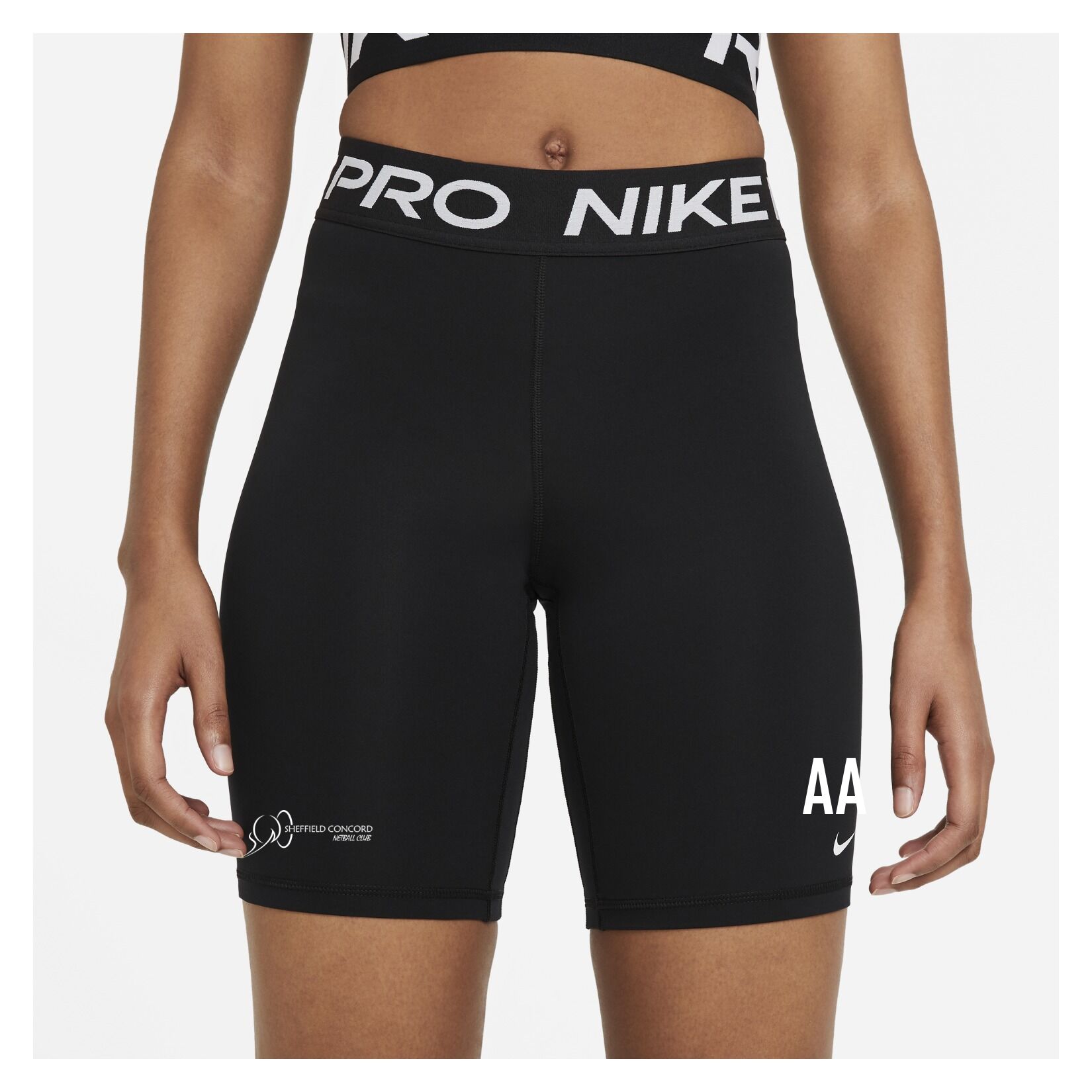 Nike Pro 365 Women's Shorts 8 Inch - Black/White