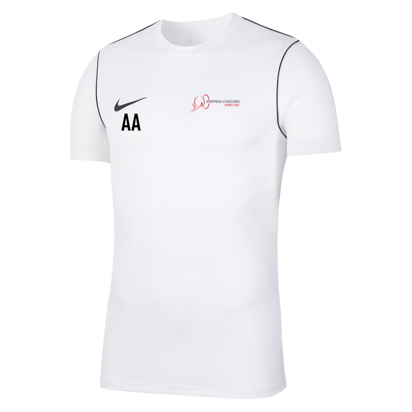 Nike Park 20 Short Sleeve Training Tee - White/Black/Black