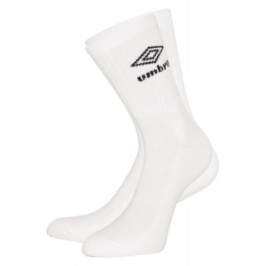 Umbro 3 Pack Sports Sock White-Black