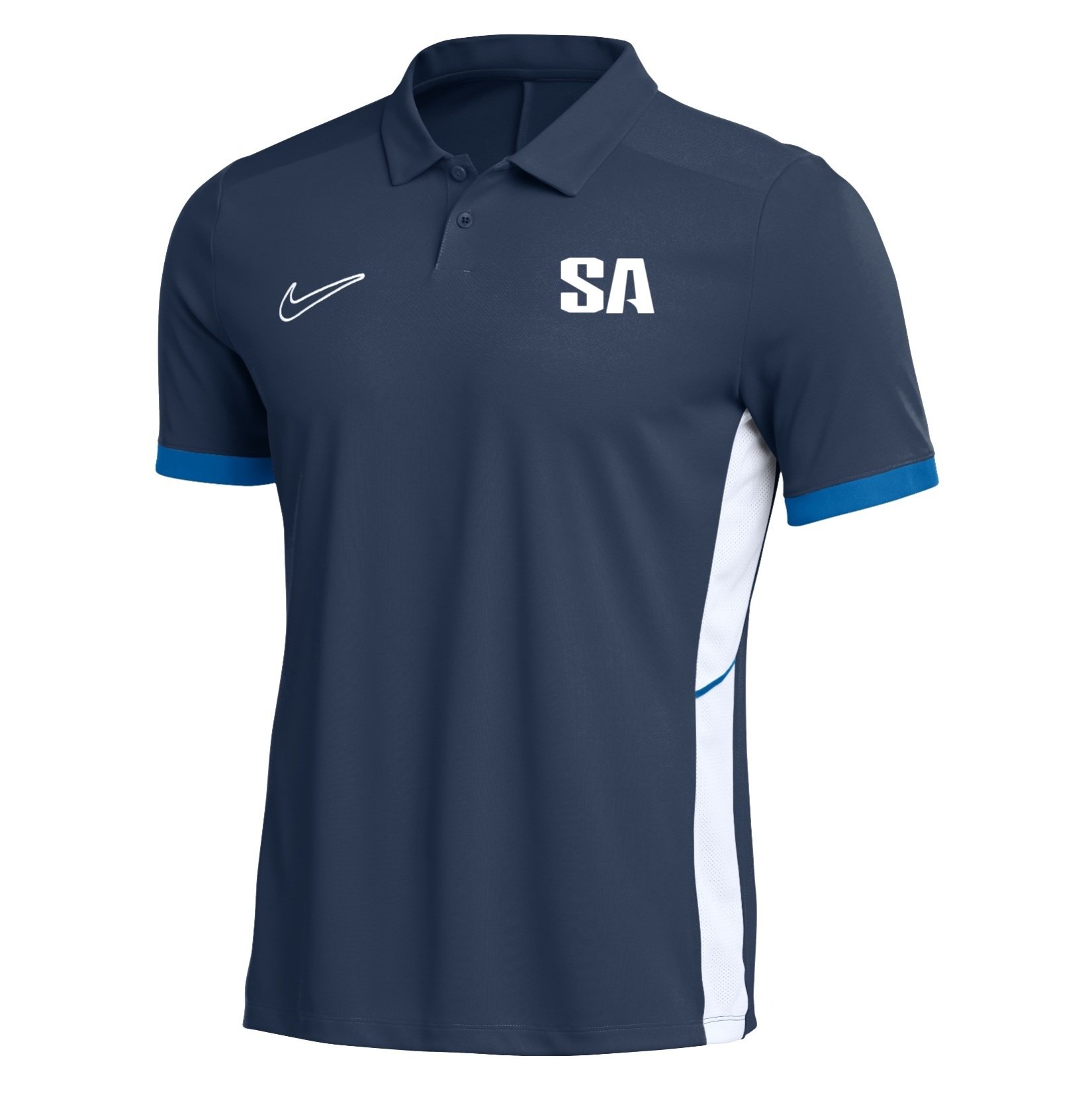 Nike Dri-FIT Academy 25 Polo - Obsidian/Royal Blue/White