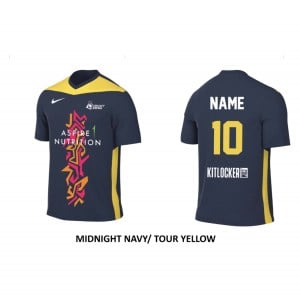 Nike Park Derby IV Dri-FIT Short Sleeve Shirt - Midnight Navy/Tour Yellow/White