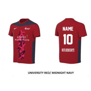 Nike Park Derby IV Dri-FIT Short Sleeve Shirt - University Red/Midnight Navy/White