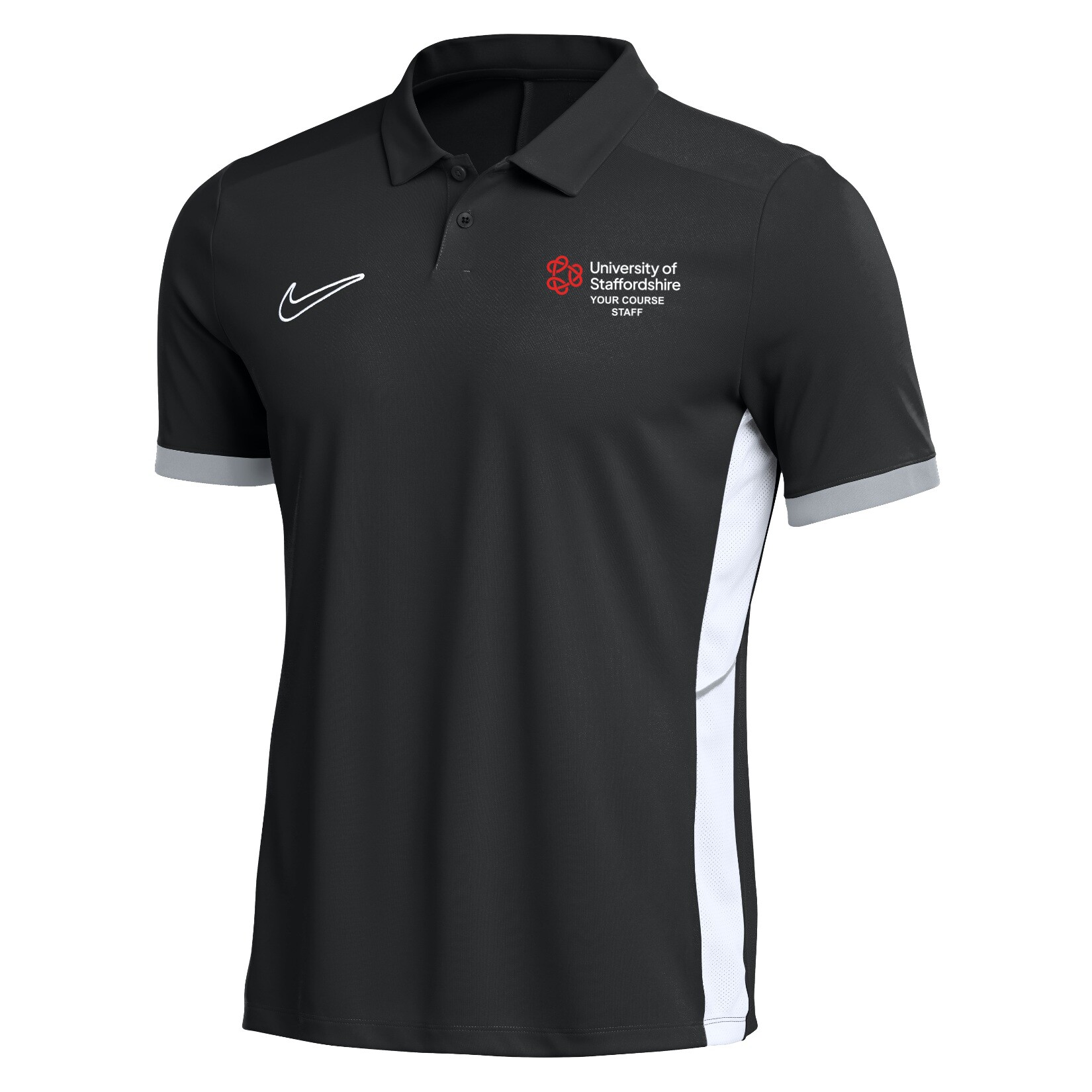 Nike Dri-FIT Academy 25 Polo - Black/White/White