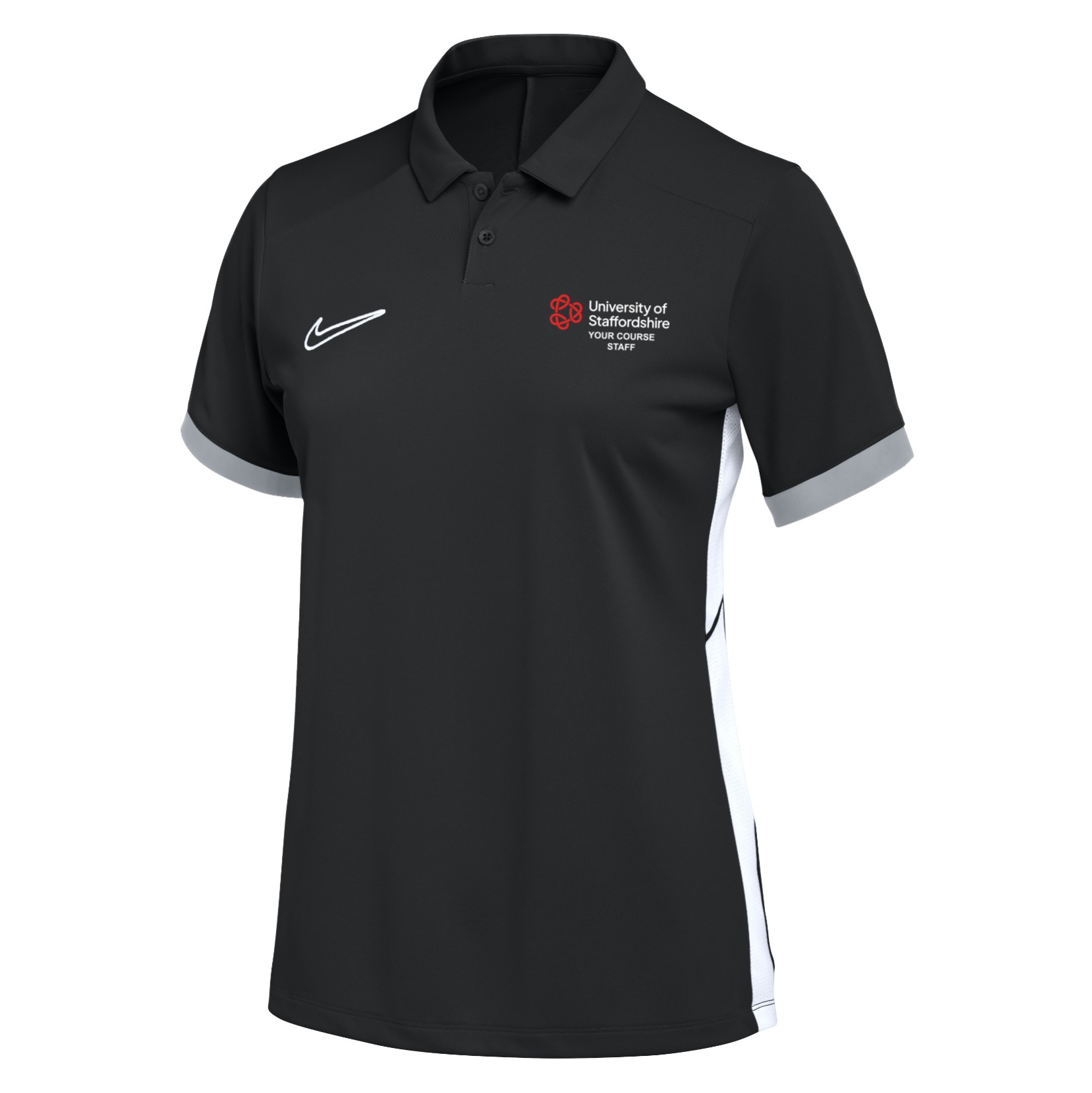 Nike Dri-FIT Academy 25 Polo (W) - Black/White/White