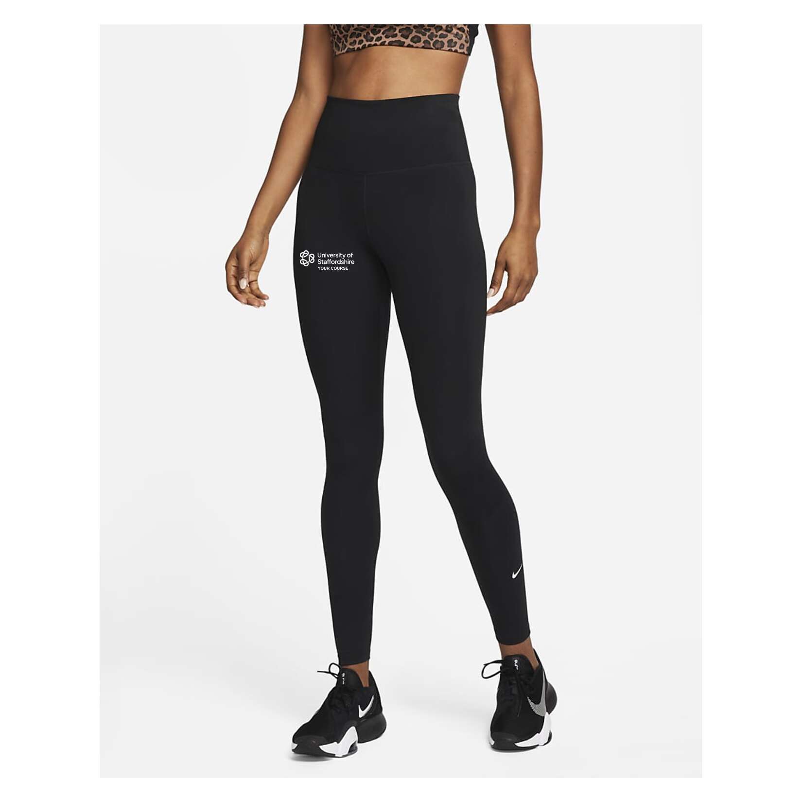 Nike One Womens High-Rise Leggings - Black/White