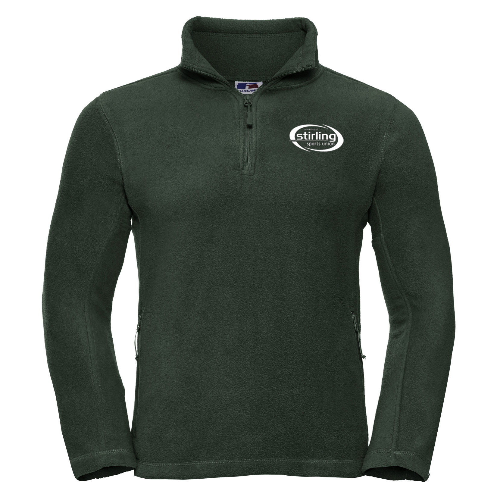 Quarter Zip Outdoor Fleece Bottle Green