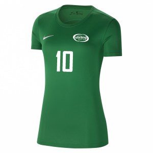 Nike Womens Park VII Dri-FIT Short Sleeve Shirt (W) Pine Green-White