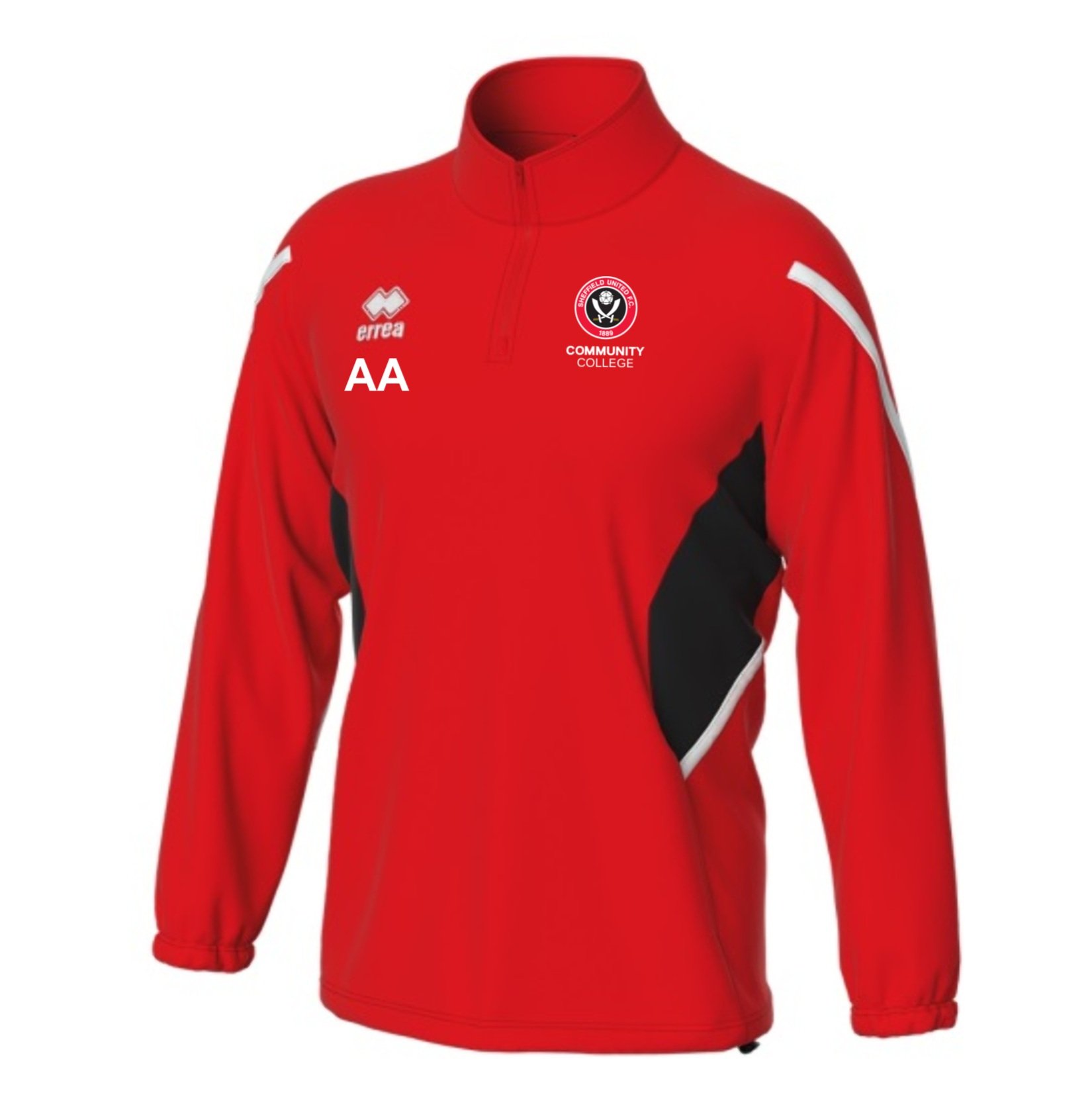 Errea Charles 1/4 Zip Training Top - Red/Black/White