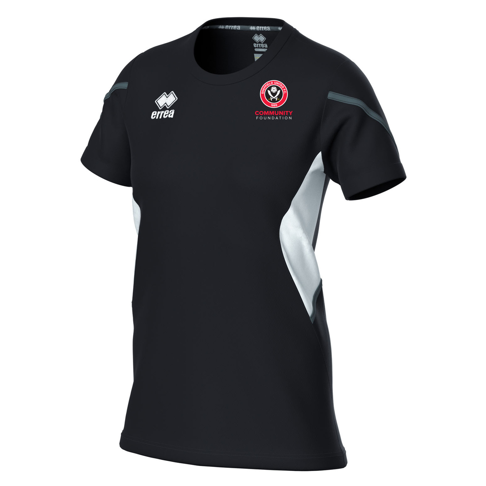 Errea Corinne Short Sleeve Jersey (W) - BLACK/WHITE/ANTHRACITE