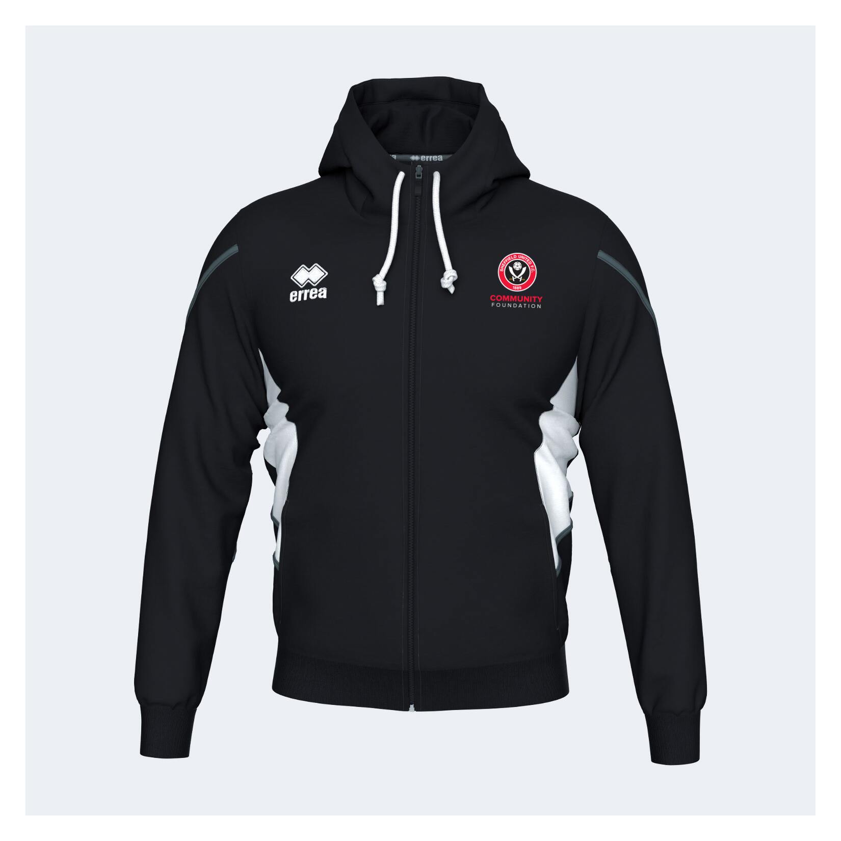 Errea Clancy Full Zip Hoodie - black/white/anthracite