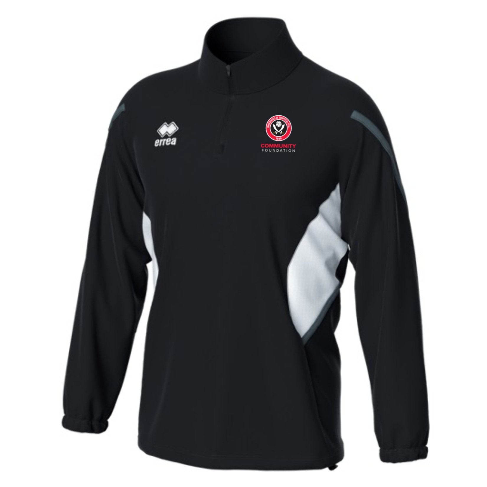 Errea Charles 1/4 Zip Training Top - Black/White/Anthracite
