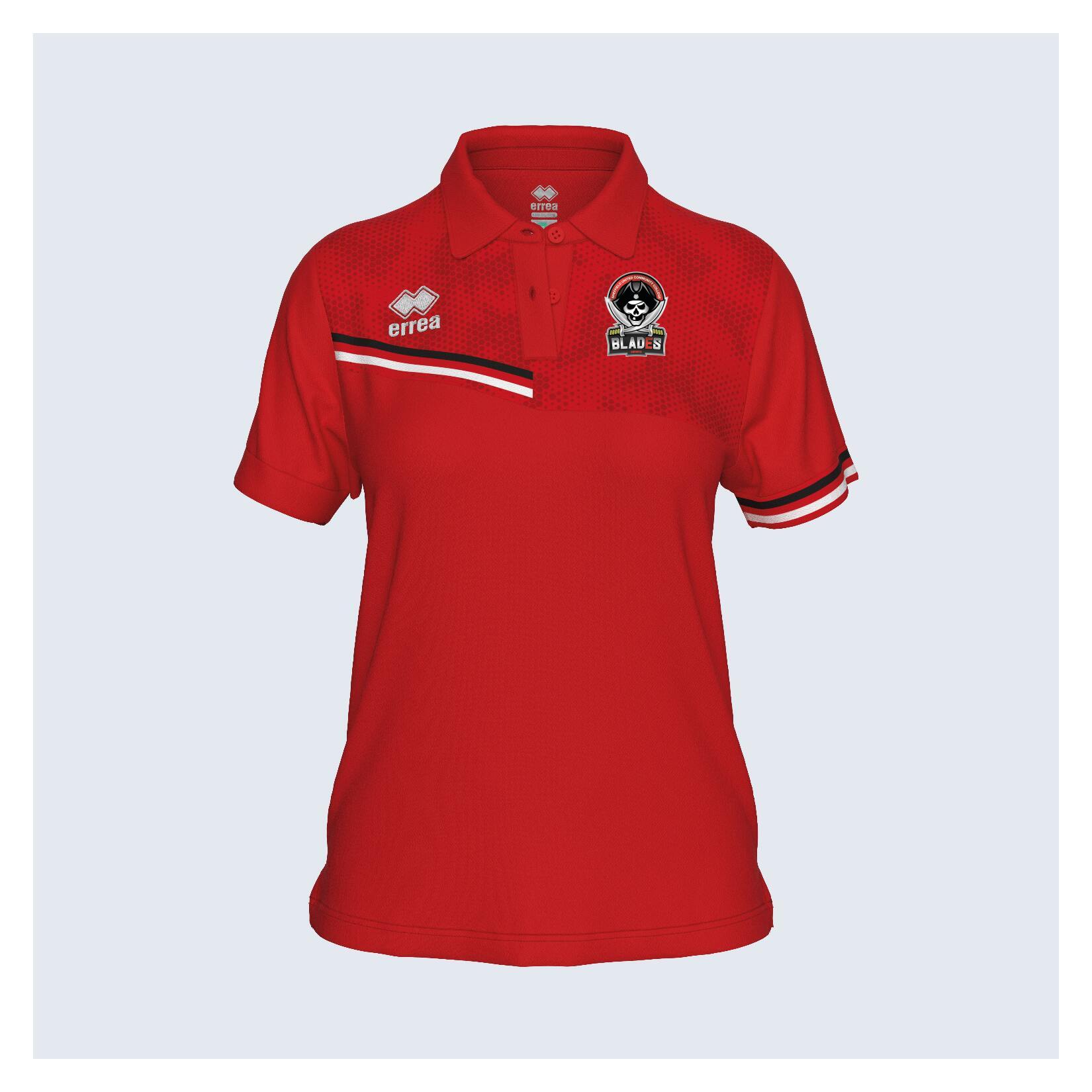 Errea Eden Polo Shirt (W) - Red/Black/White
