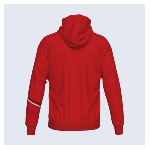 Errea Eber Full Zip Hoodie - Red/Black/White