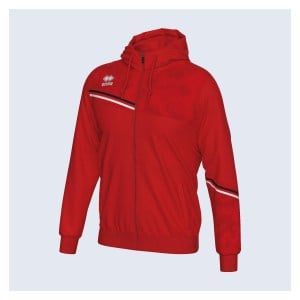 Errea Eber Full Zip Hoodie - Red/Black/White