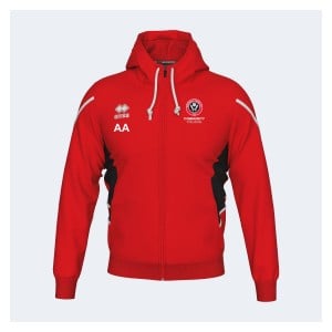 Errea Clancy Full Zip Hoodie - red/black/white