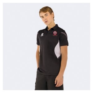 Errea Clark Mens Polo - black/white/anthracite