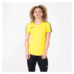 Nike Womens Academy 18 Short Sleeve Top (w) Tour Yellow-Anthracite-Black