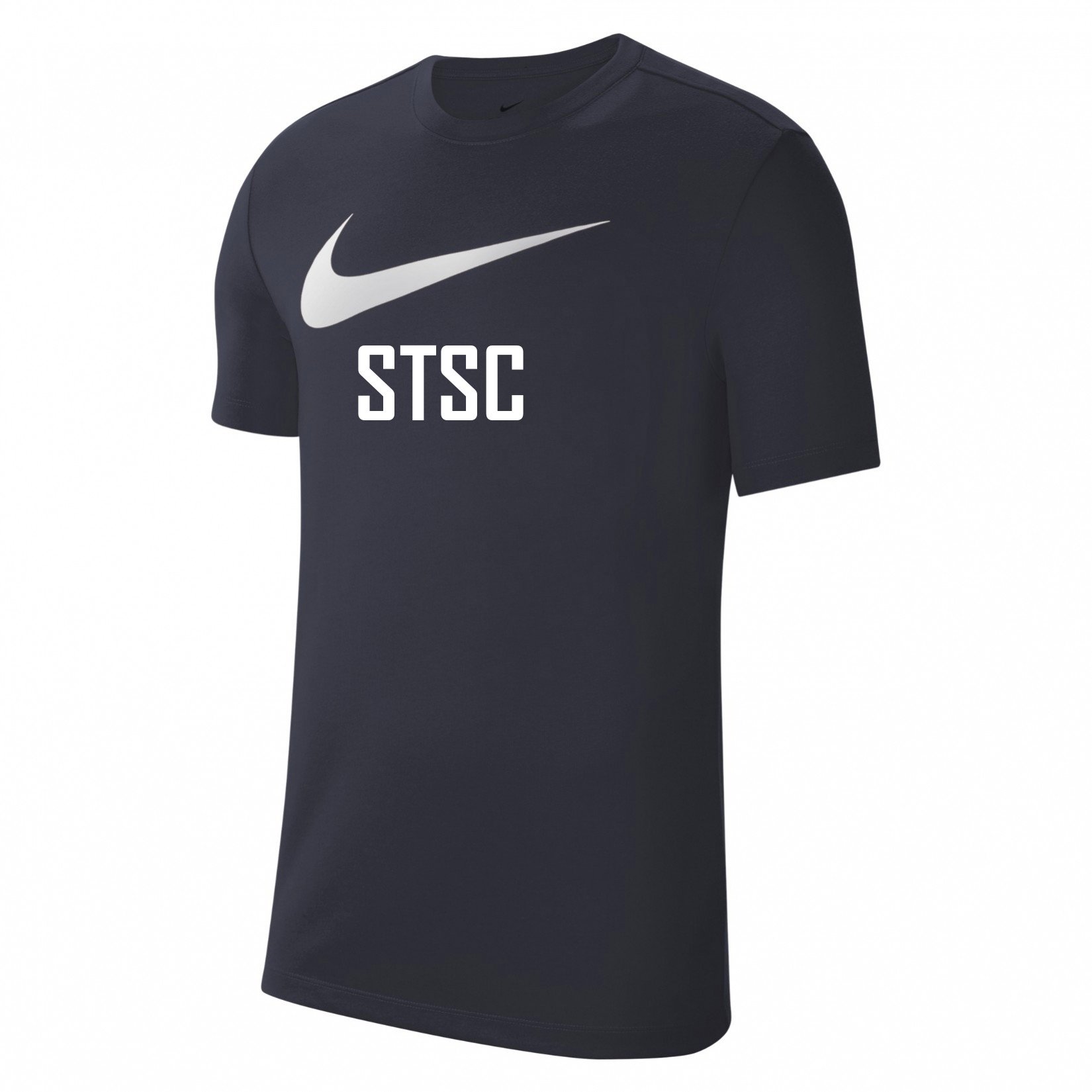 Nike Team Club 20 Swoosh Tee (M) Obsidian-White