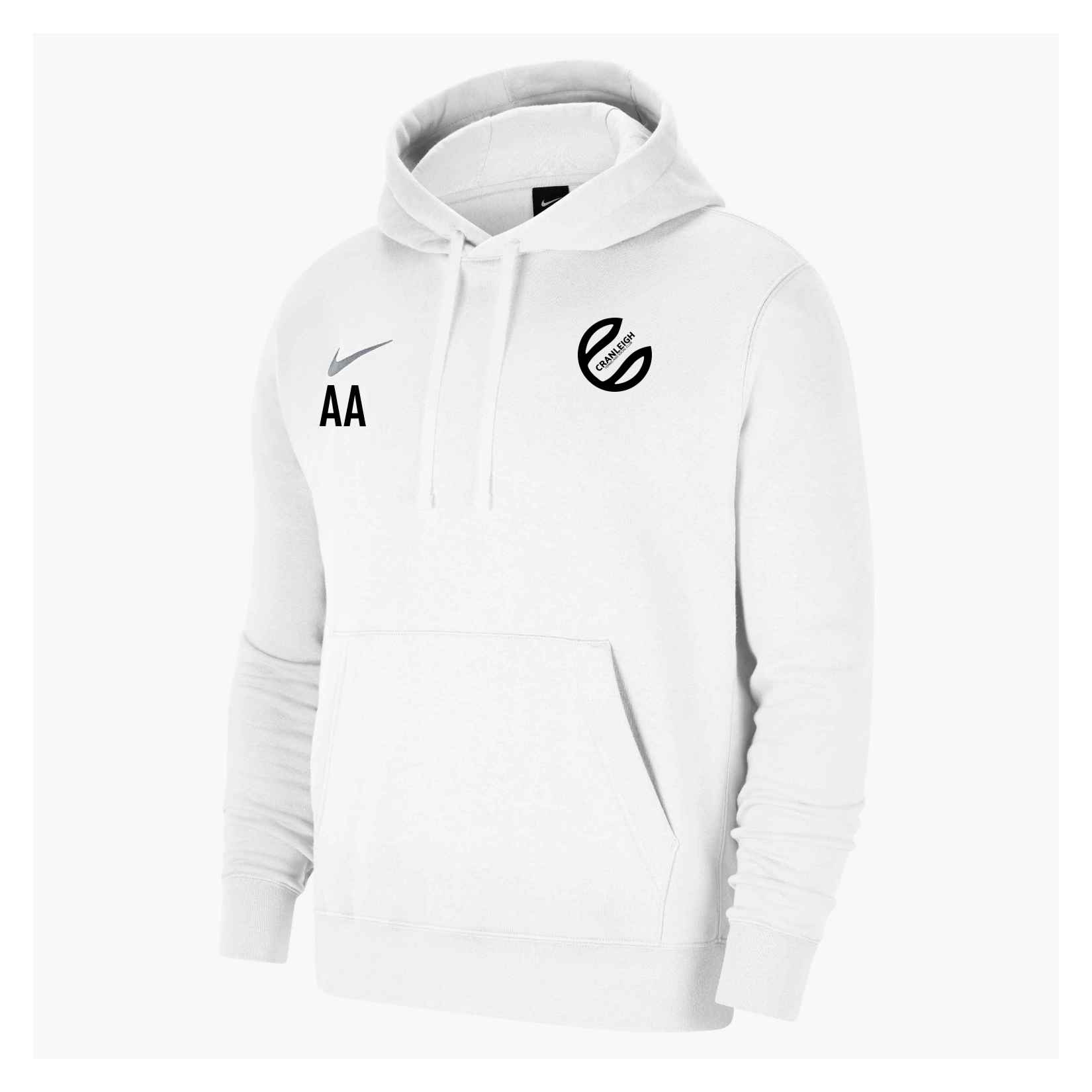 Nike Team Club 20 Fleece Hoodie (M) - White/White/Wolf Grey