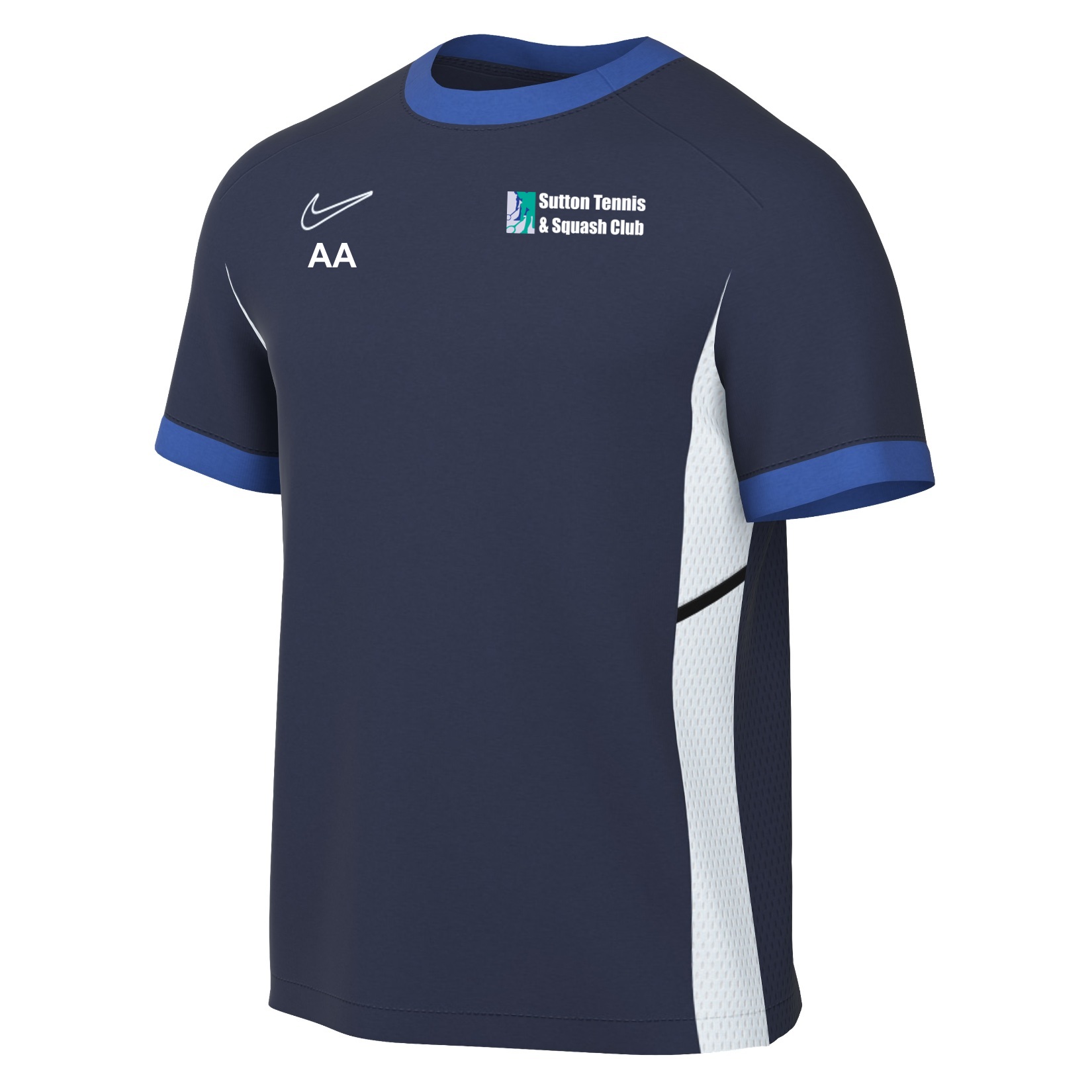 Nike Academy 25 Short-Sleeve Training Top - Obsidian/Royal Blue/White