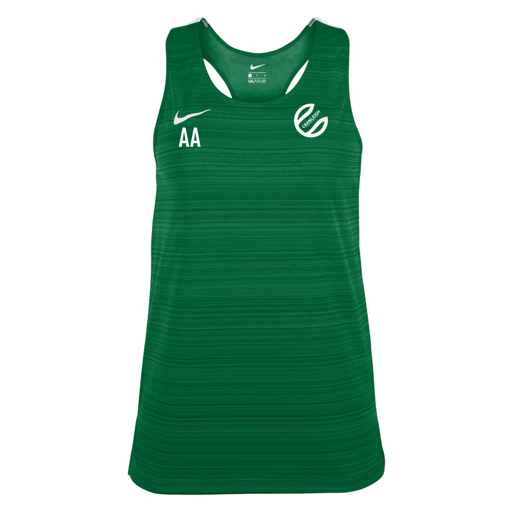Zelus-Nike Dry Miler Singlet (W) - Pine Green/White