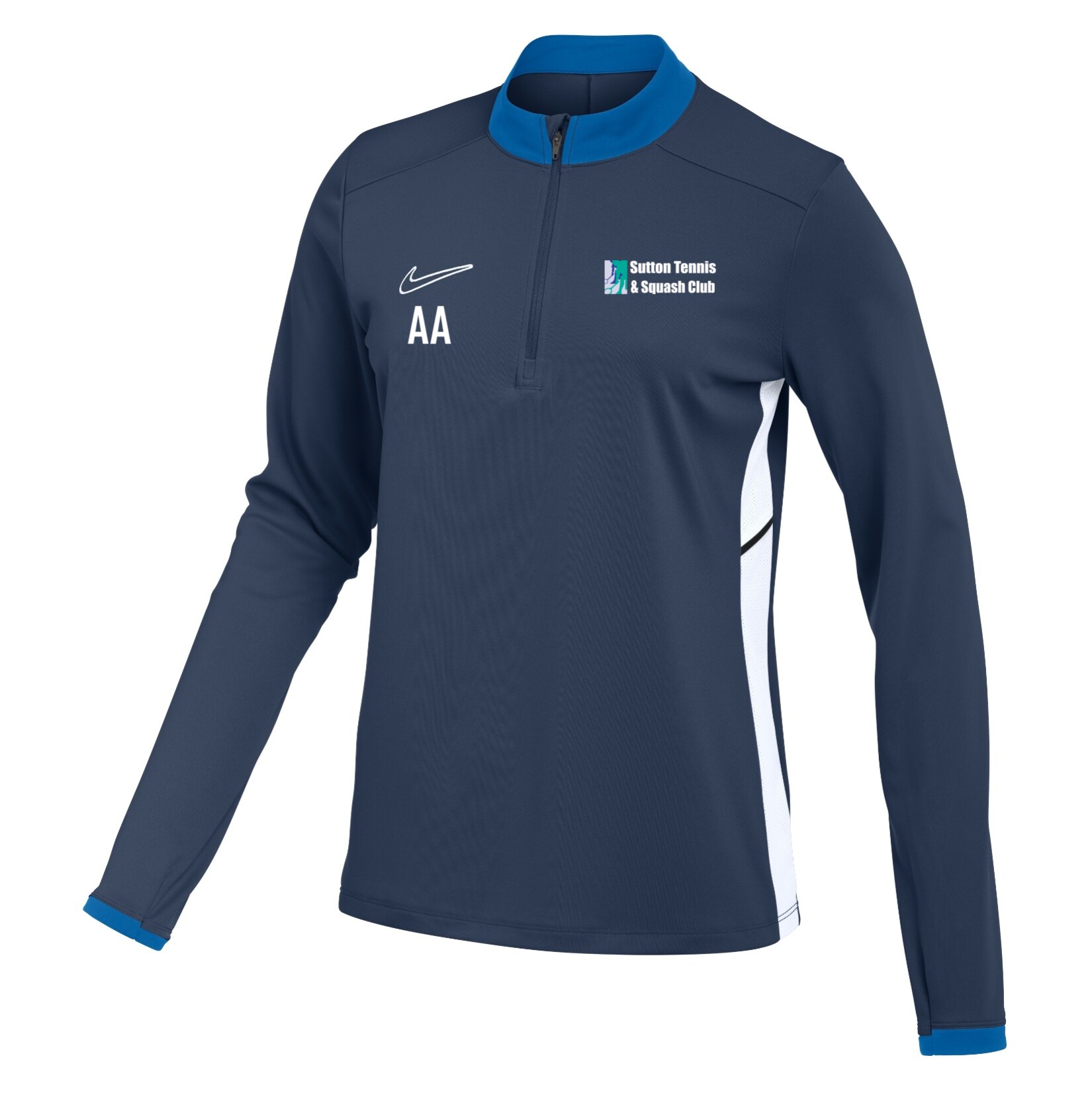 Nike Dri-FIT Academy 25 Drill Top (W) - Obsidian/Royal Blue/White