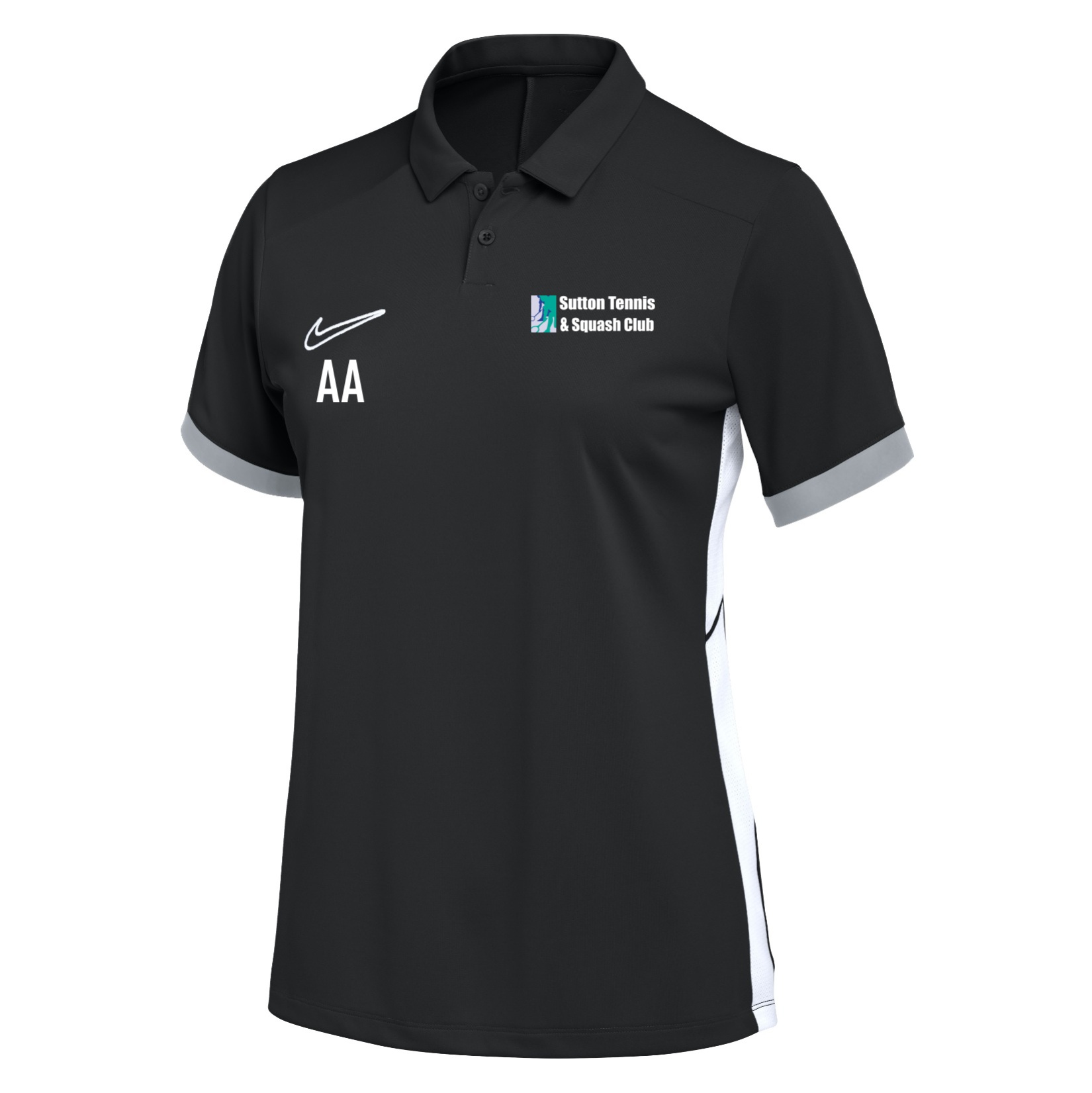 Nike Dri-FIT Academy 25 Polo (W) - Black/White/White