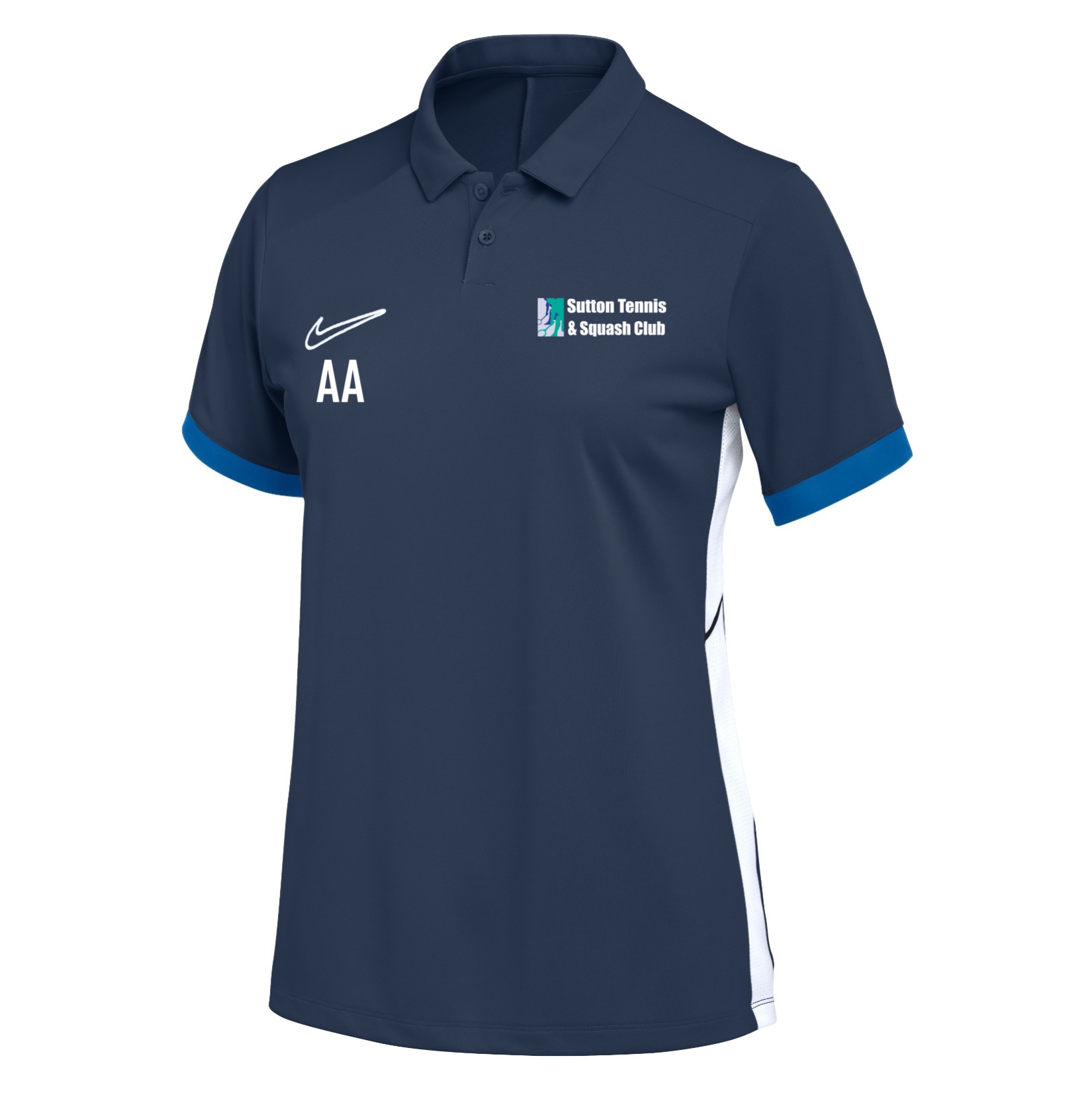 Nike Dri-FIT Academy 25 Polo (W) - Obsidian/Royal Blue/White