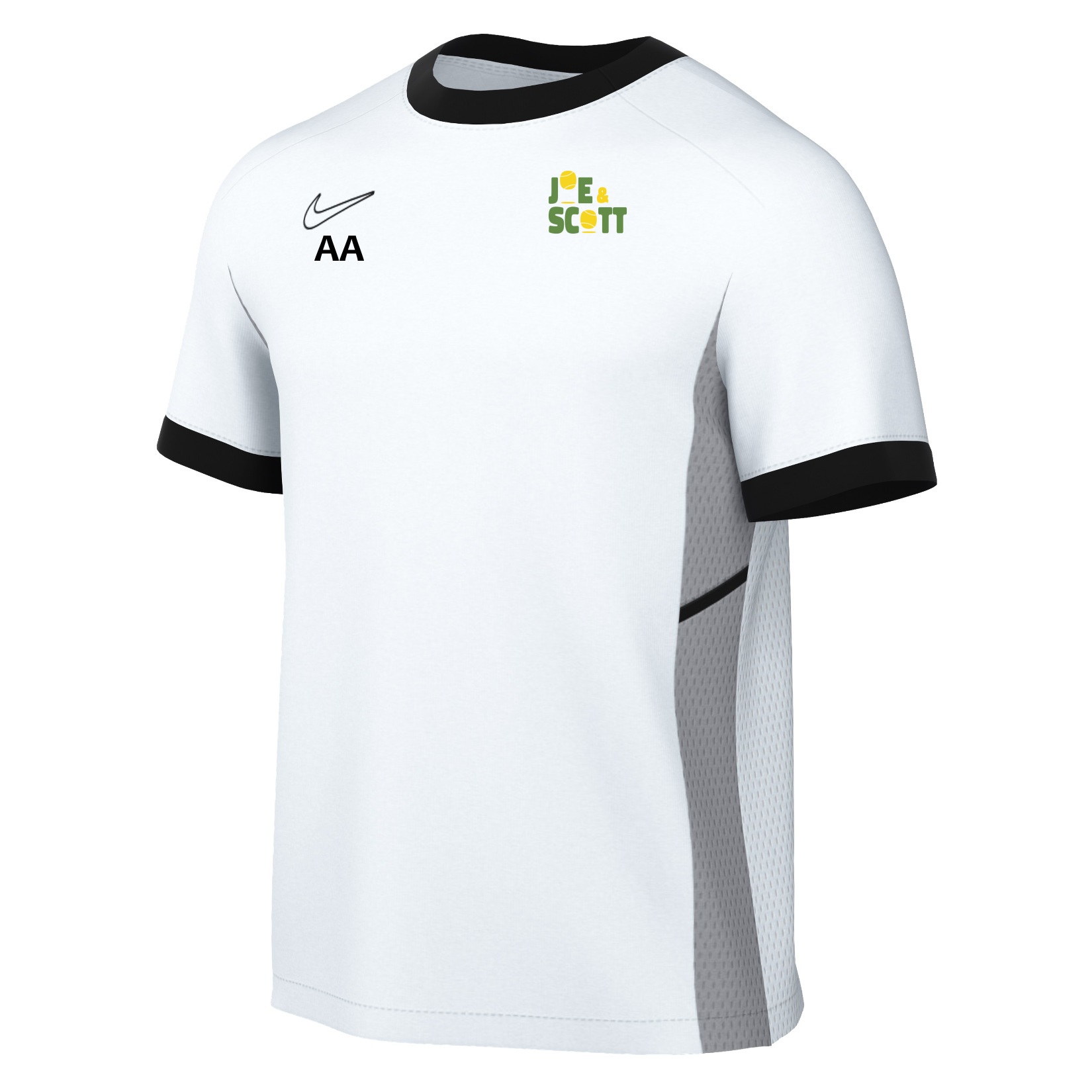 Nike Academy 25 Short-Sleeve Training Top - White/Black/Black