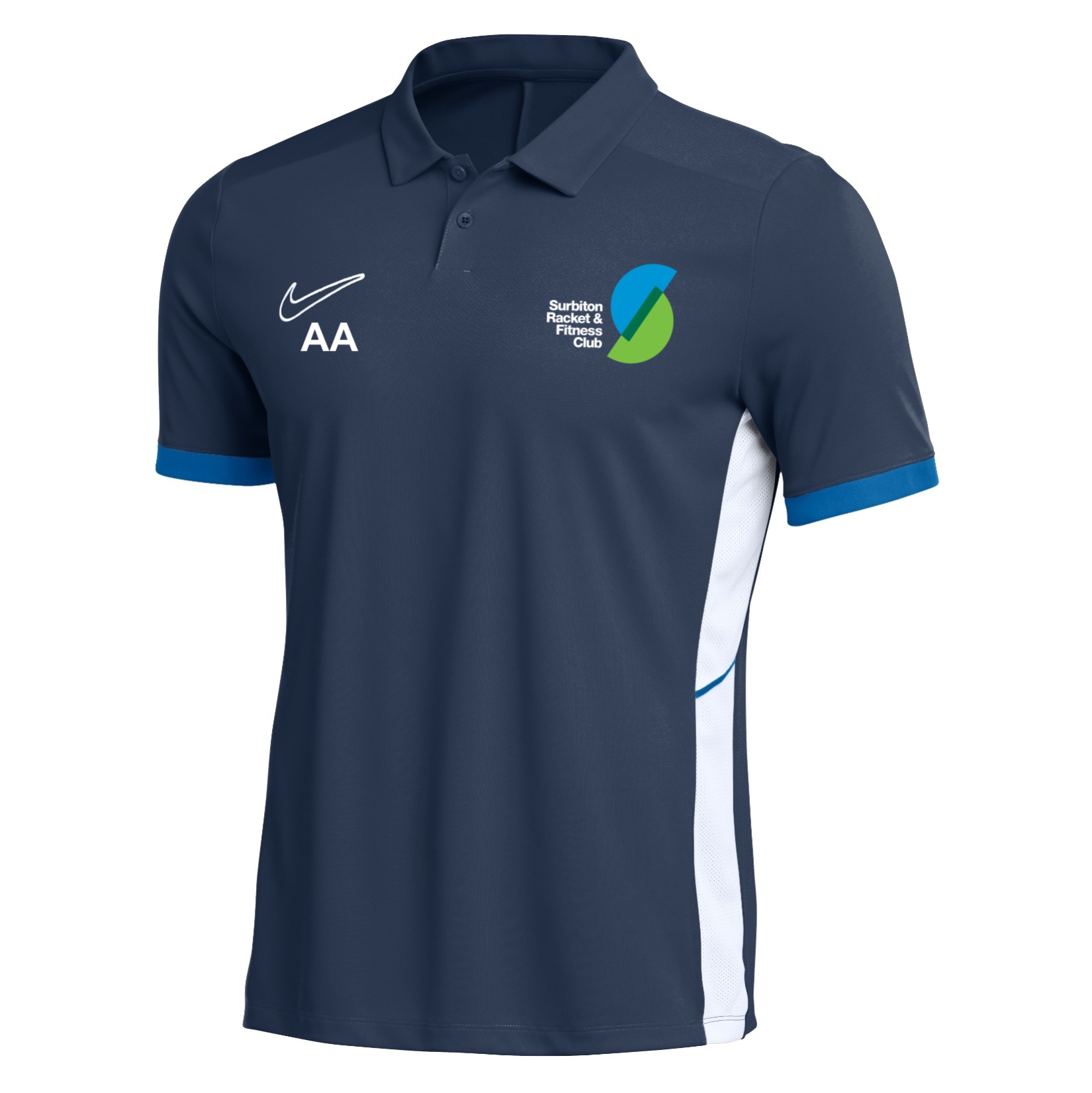 Nike Dri-FIT Academy 25 Polo - Obsidian/Royal Blue/White