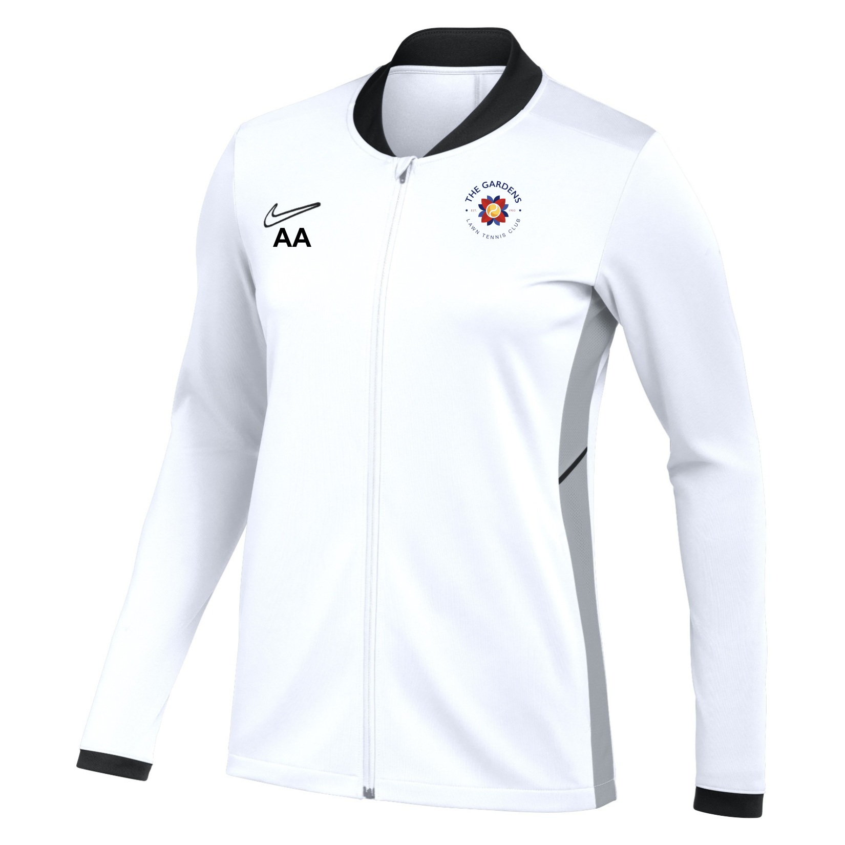 Nike Dri-FIT Academy 25 Knit Track Jacket (W) - White/Black/Black