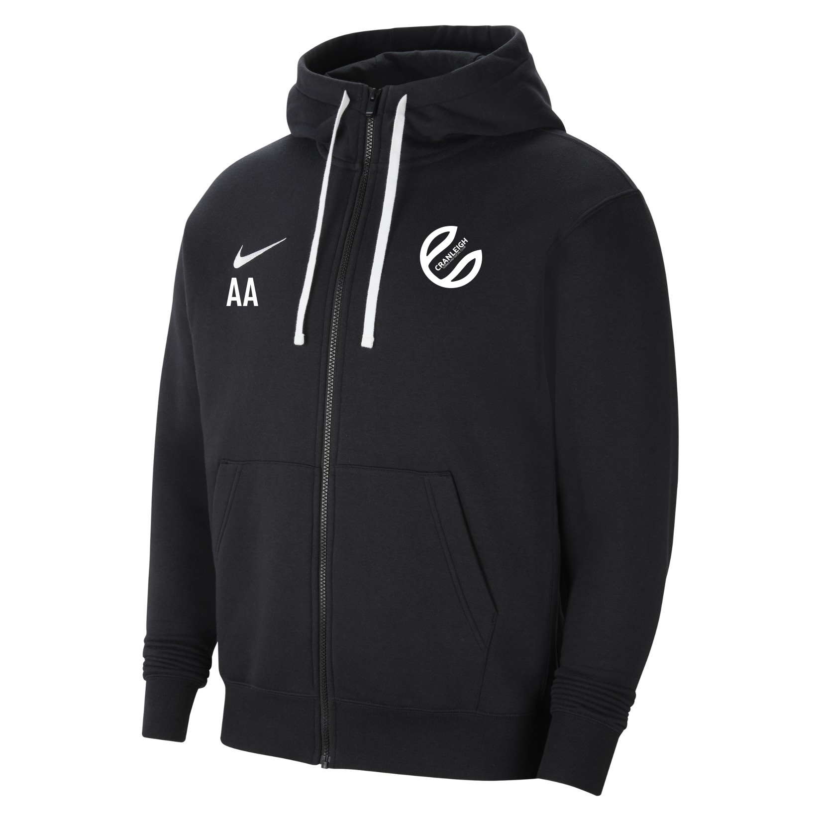 Nike Team Club 20 Fleece Full-Zip Hoodie - Black/White/White