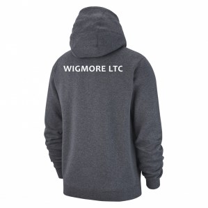Nike Team Club 20 Fleece Hoodie (M) Charcoal Heather-White-White