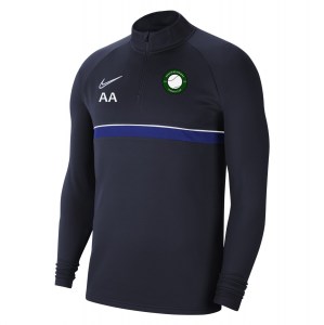 Nike Academy 21 Dri-FIT 1/4 Zip Midlayer (M) Obsidian-White-Royal Blue-White