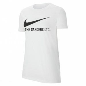 Nike Womens Team Club 20 Swoosh Tee (W) White-Black