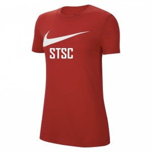 Nike Womens Team Club 20 Swoosh Tee (W) University Red-White