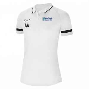 Nike Womens Academy 21 Performance Polo (W) White-Black-Black-Black